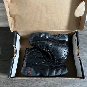 Black Nike Jordan 9 Retro BT Toddler size 5c